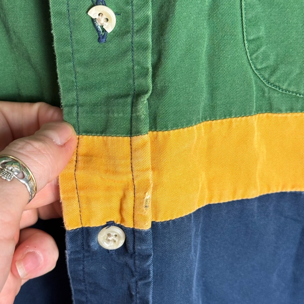 Vintage Tommy Hilfiger Colorblock Button-Down Shirt Men’s Medium - Picture 7 of 10